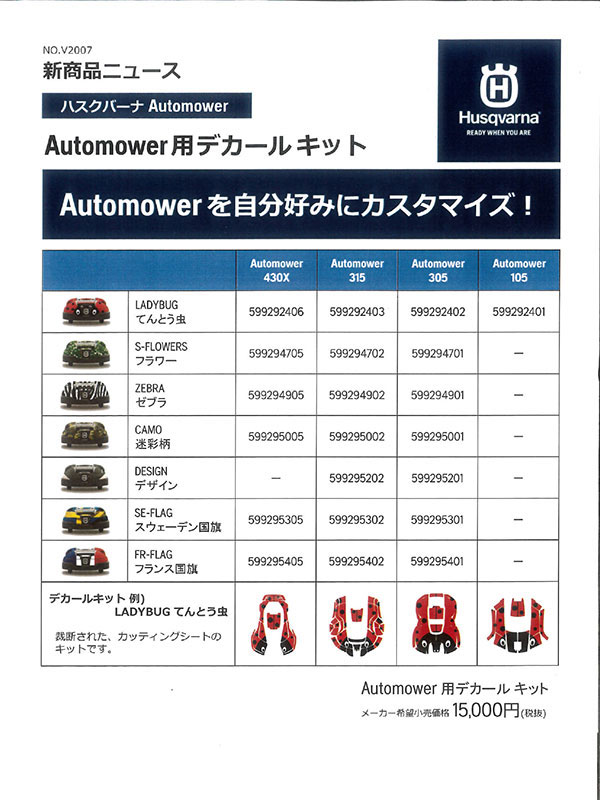 オートモア用デカールキット発売